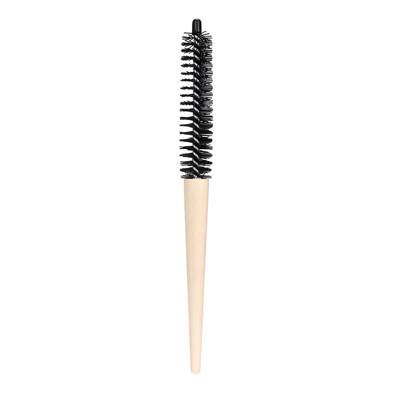 Small Wood Slimline circular Hair Brushes w an additional Comb