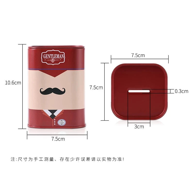 Retro Barber Shop Safety Razor Blade Disposal Container Case