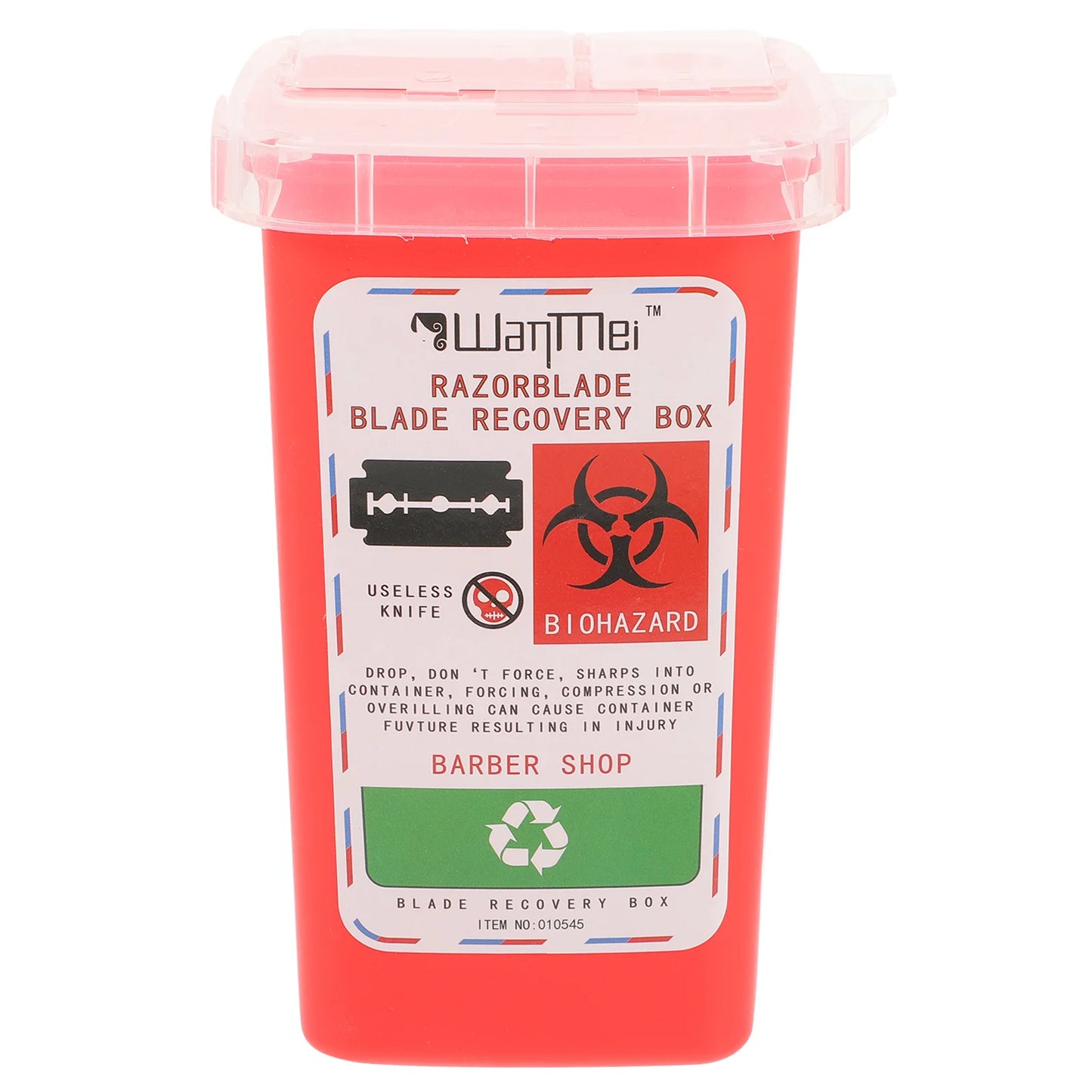 Red Blade Disposal Case Shaving Container