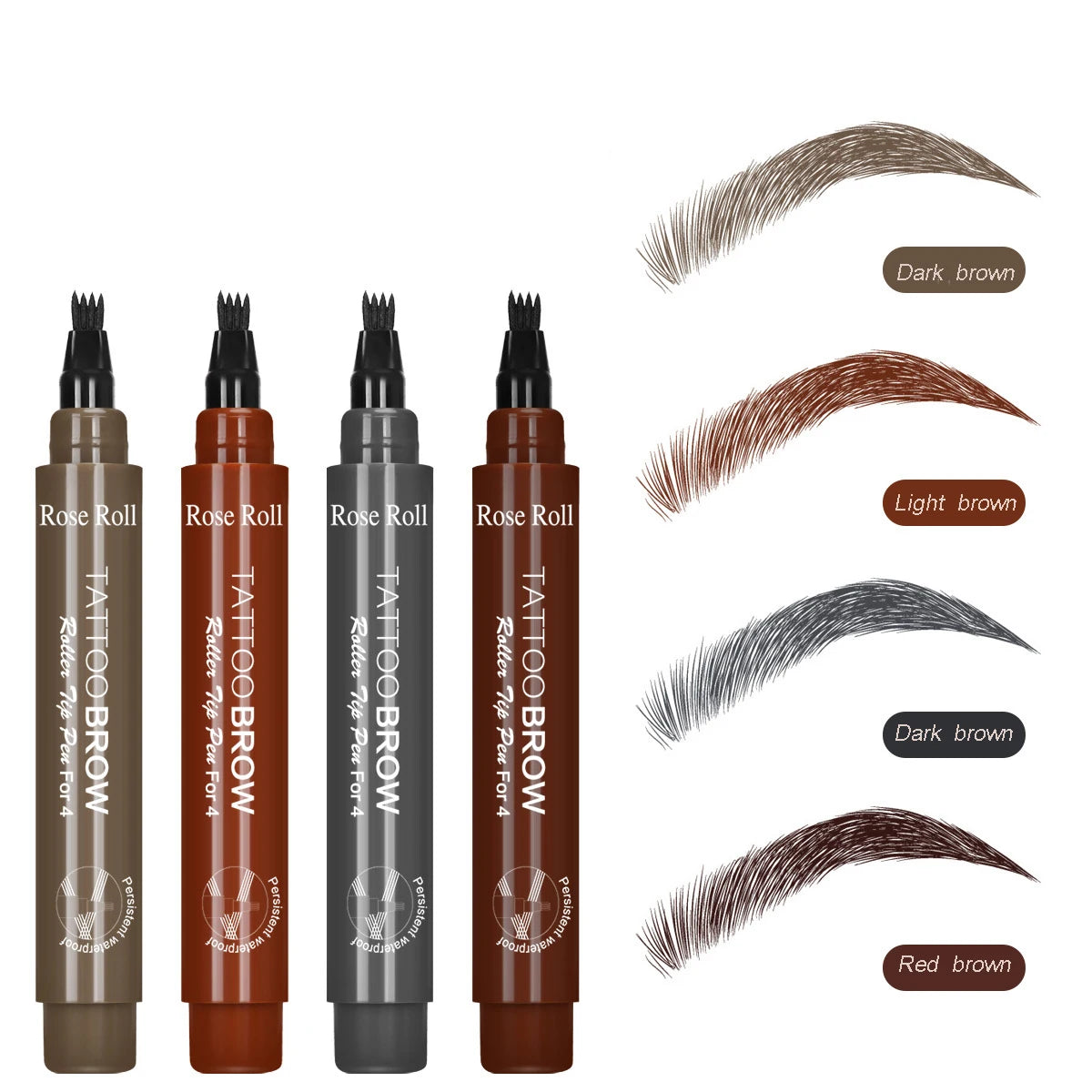 4-Tip Beard ,Mustache and,Eyebrow Coloring Pen Filler Hair Enhancer