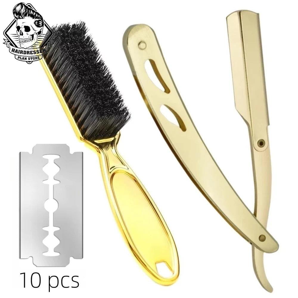 Salon Brush ,Shaving blade Set
