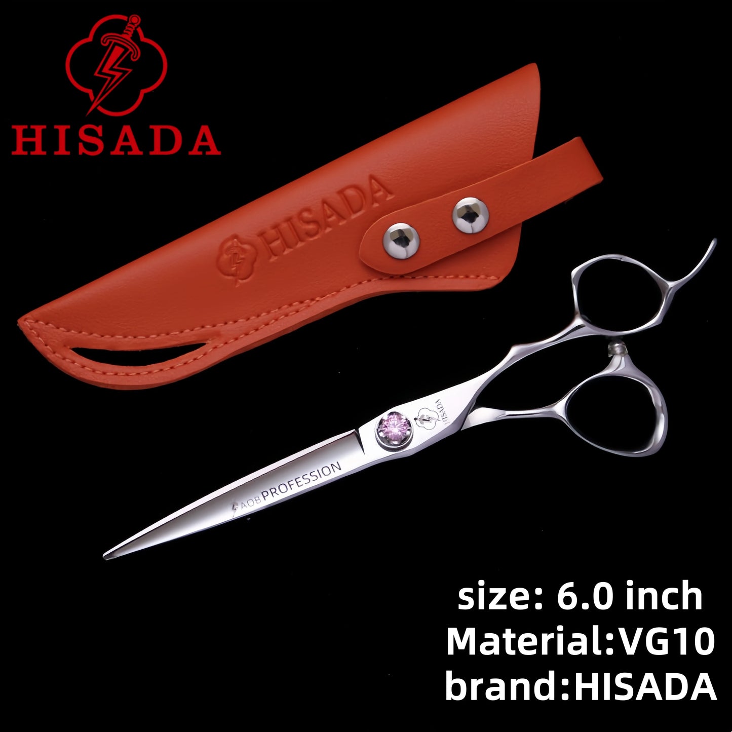 HISADA 6/6.5/7 inch Stainless Steel Professional Hairdressing Scissors