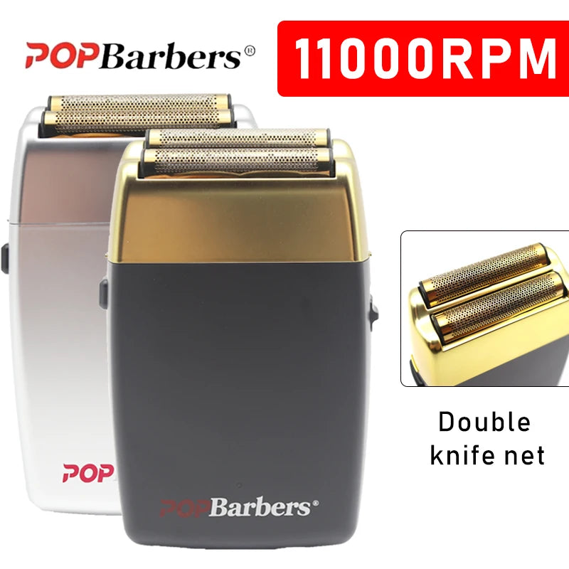 USB 11000 RPM P620 Electric Double Foil Shaver Men's Beard Trimmer