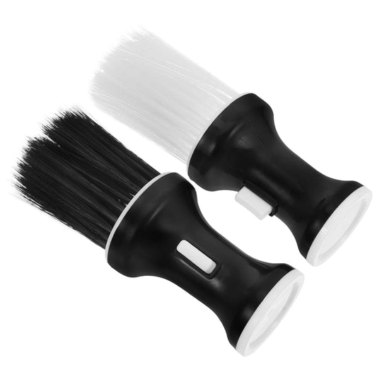 2PCS: Black/White Talcum Filler Shredded Cleaning Brush Duster