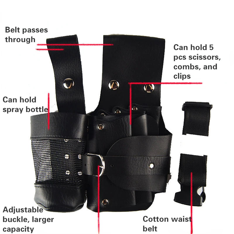 NEW Barber Hair Clipper ,Comb and, Scissor Barber Waist Holster Tool Holder