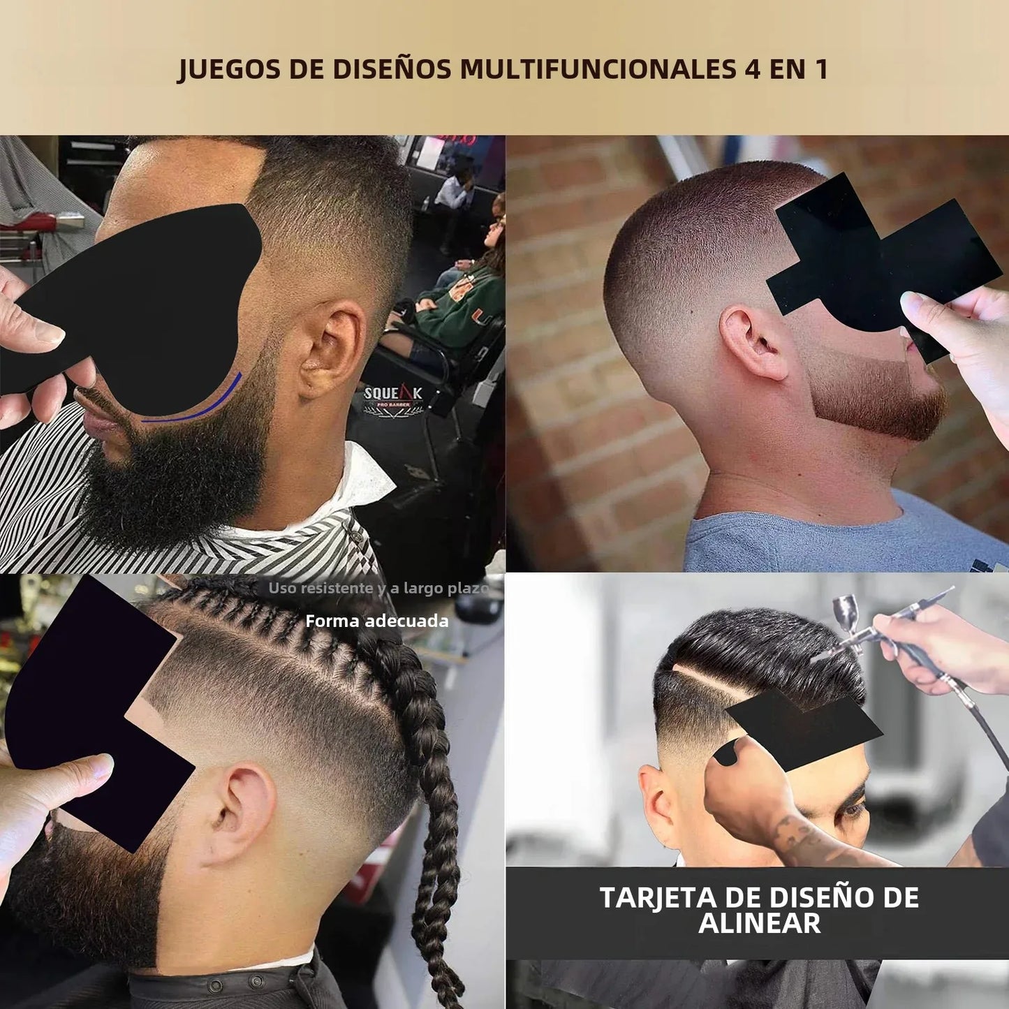 4PCS: Hairline ,Beard Shaping Enhancement Lineup Kit