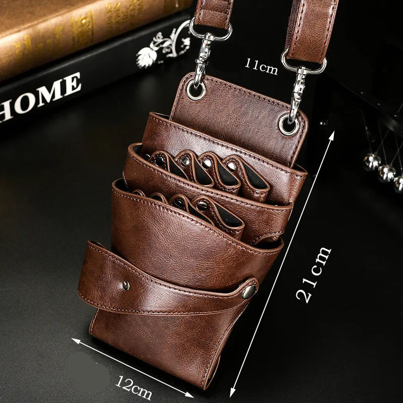 8 Pocket Khaki Hairdressing Holster Pouch Belt
