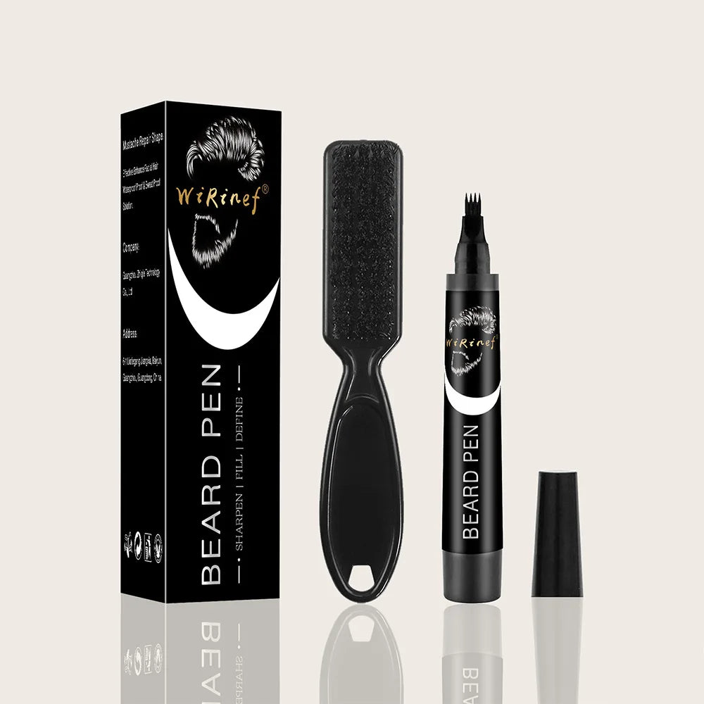 1Pcs: Beard Pen Filler ,Brush kit
