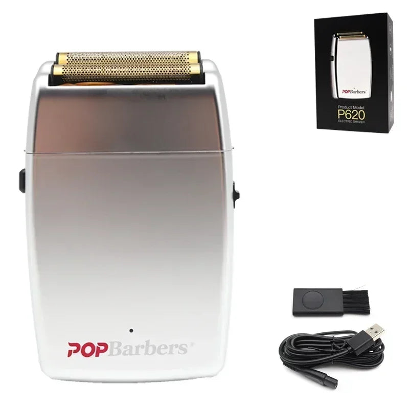 USB 11000 RPM P620 Electric Double Foil Shaver Men's Beard Trimmer