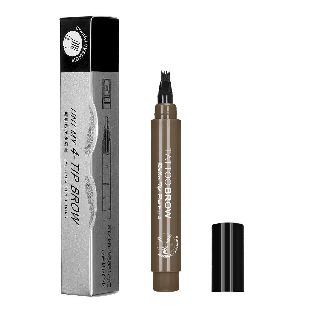 4-Tip Beard ,Mustache and,Eyebrow Coloring Pen Filler Hair Enhancer