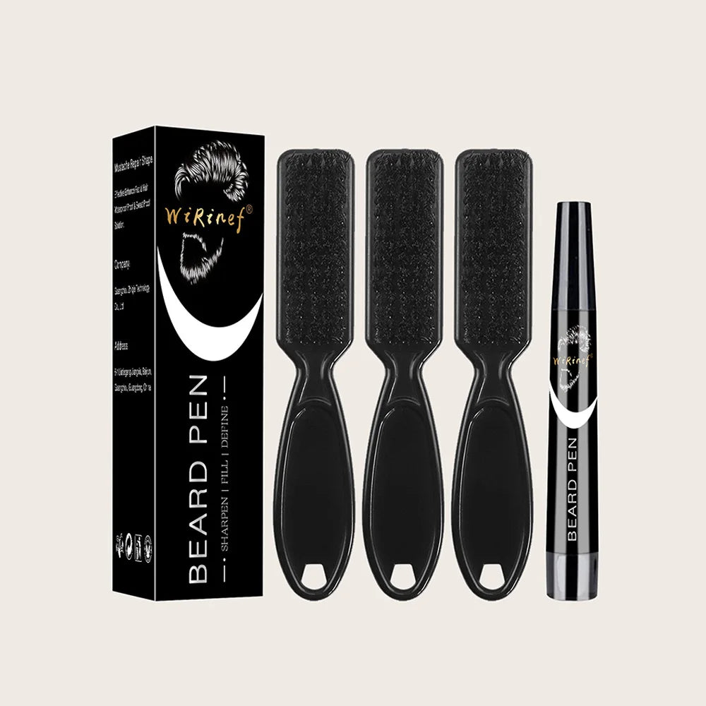 1Pcs: Beard Pen Filler ,Brush kit