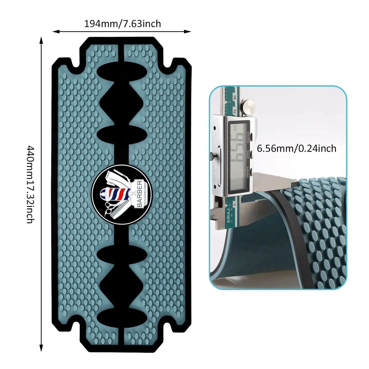 Barbershop Magnetic Countertop tray Silicone Pad