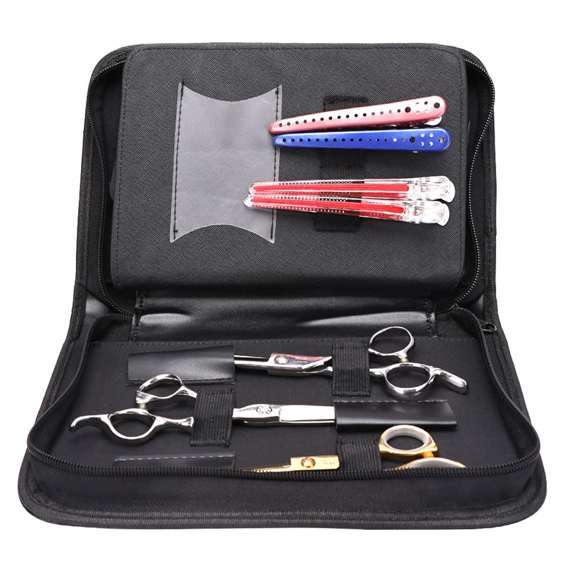 Salon Matte Faux Leather Portable Hairdressing Storage Bag Organizer