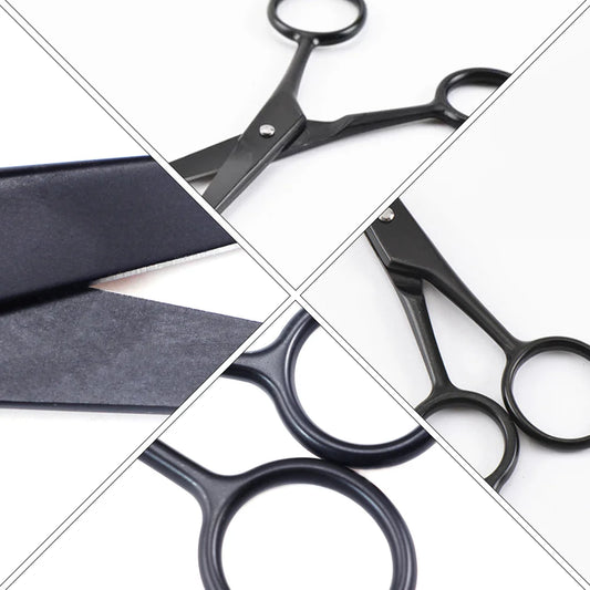 Black Stainless Steel Hair Styling Trimming Scissors