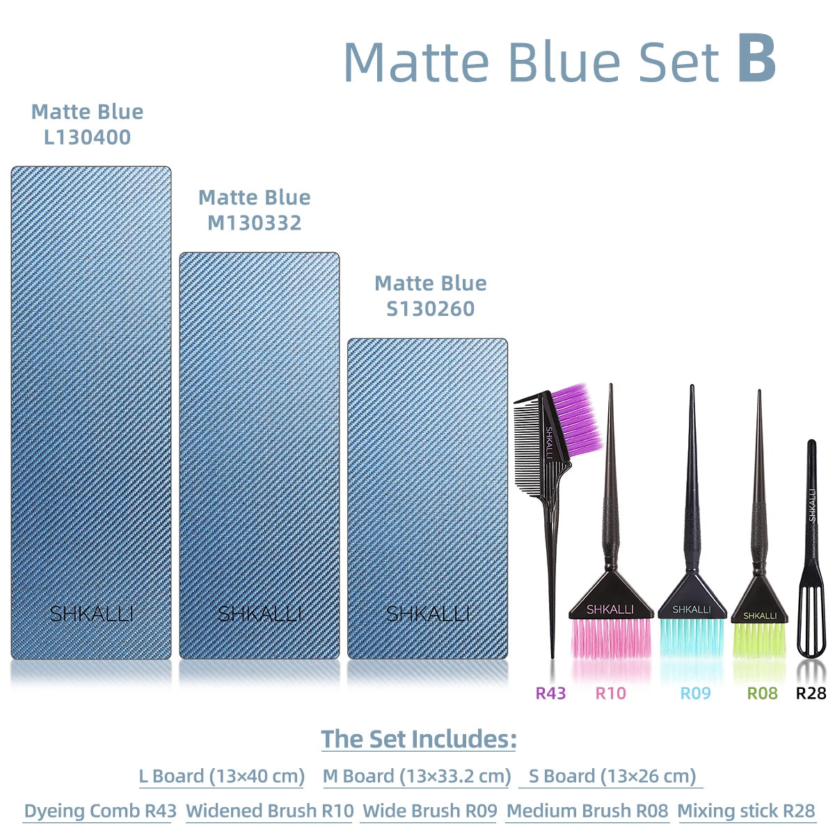 SHKALLI Carbon Fiber Balayage Board ,Brush and,Hair Dye Tool Kit