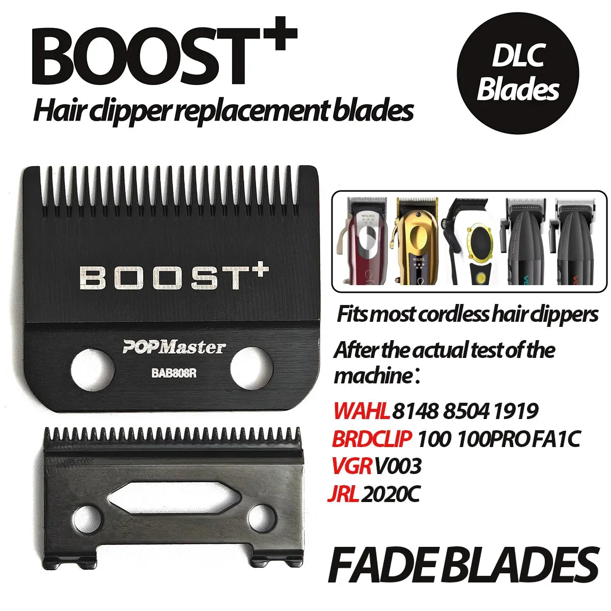 Replaceable Cordless Stainless Steel Hairdressing DLC Blades