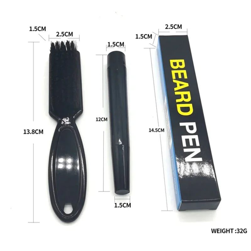 Waterproof Beard Pen/Pencil Eyebrow ,Mustache Repair Coloring Tool