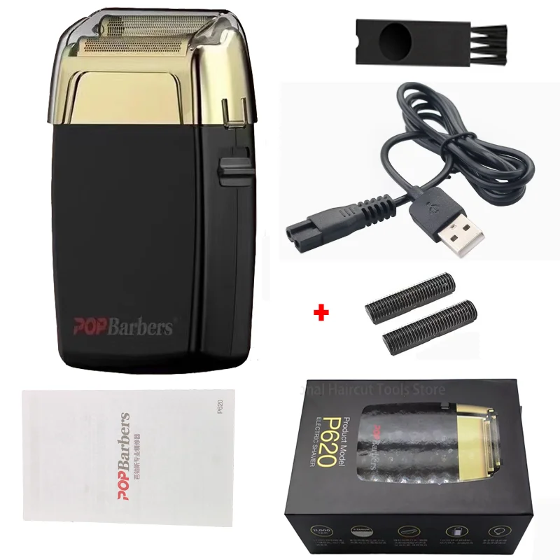 11000 RPM P620 Electric Men's USB Double Foil Shaver Hair Clipper