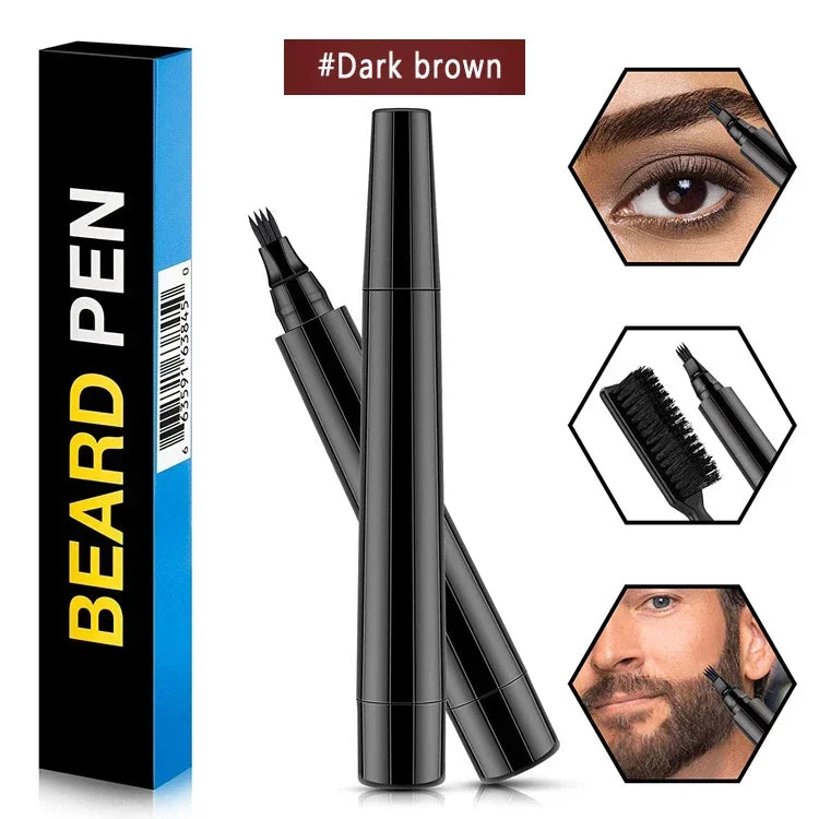 Waterproof Beard Pen/Pencil Eyebrow ,Mustache Repair Coloring Tool