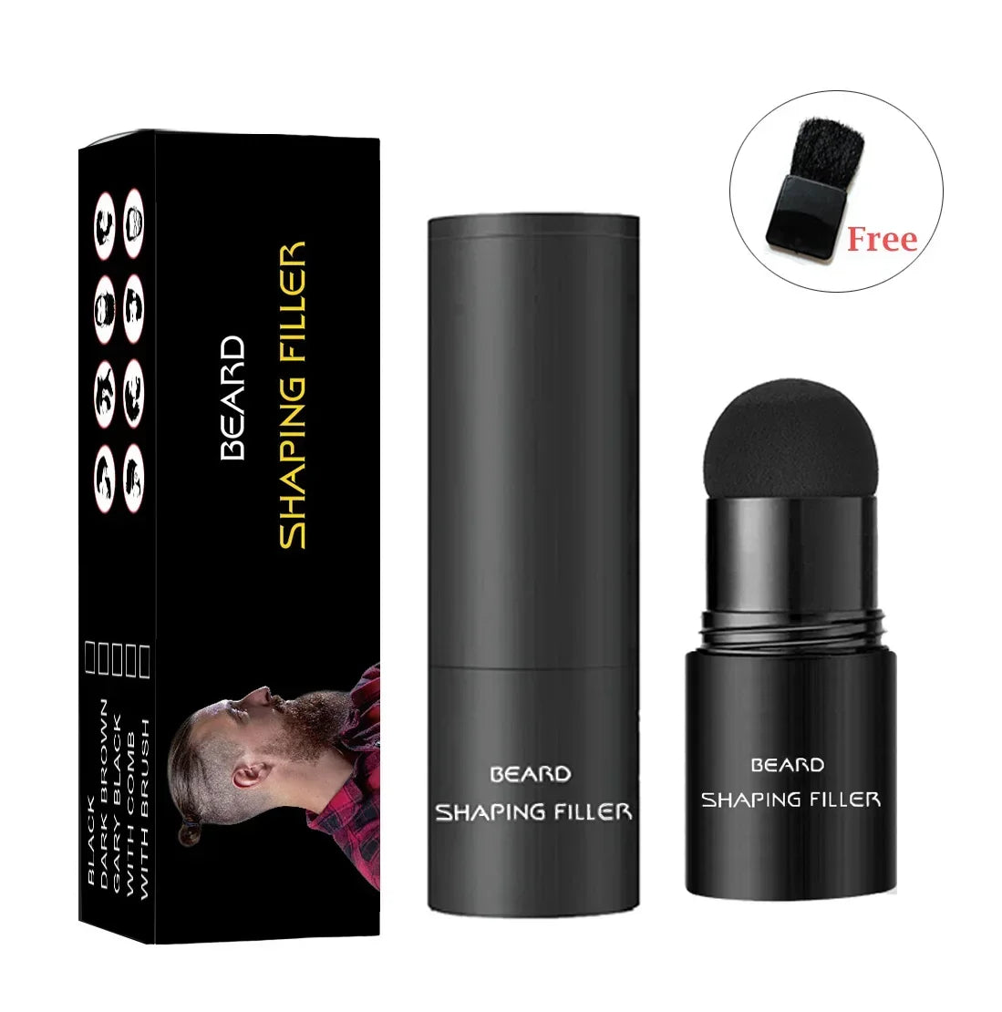 Waterproof Beard Pen/Pencil Eyebrow ,Mustache Repair Coloring Tool