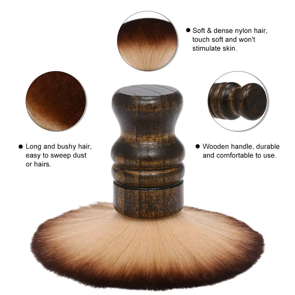 Salon Solid Wood Handle facial Brush Duster