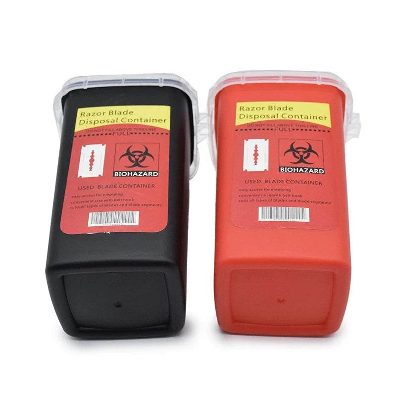 Razor Blade Disposal Case Mini Trash Storage Box