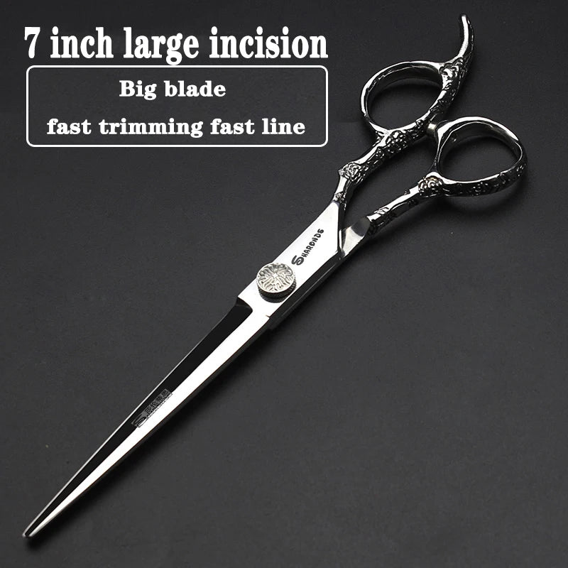 Stainless Steel 6/6.5/7 inch 440C Barber Shears Salon Scissors Set