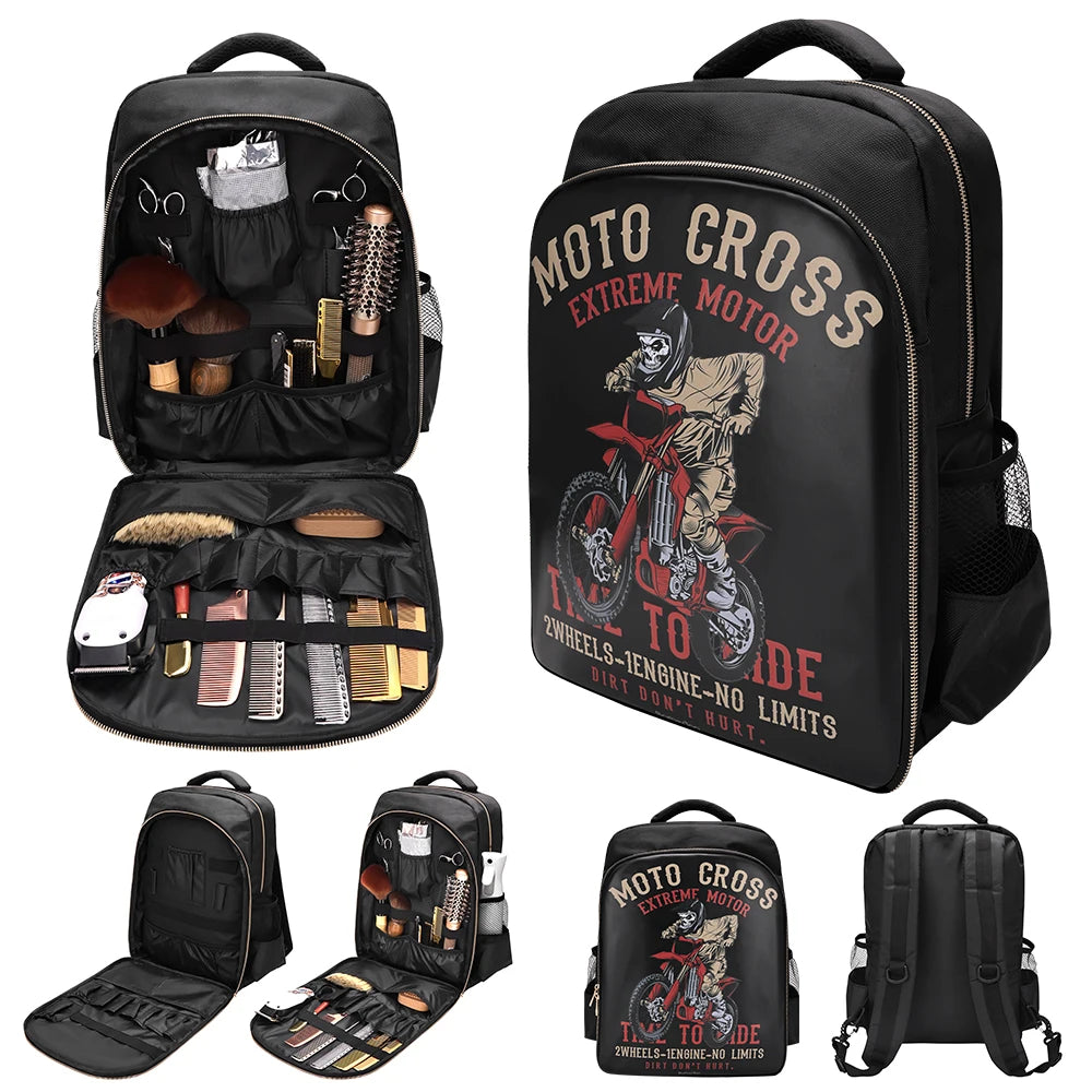 Portable High-capacity Waterproof Barber Hairstyling Storage Backpack