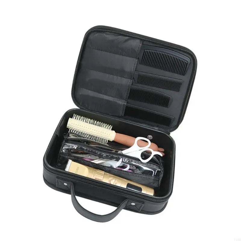 Black Multifunctional Travel Hair Salon Storage Case T4MB