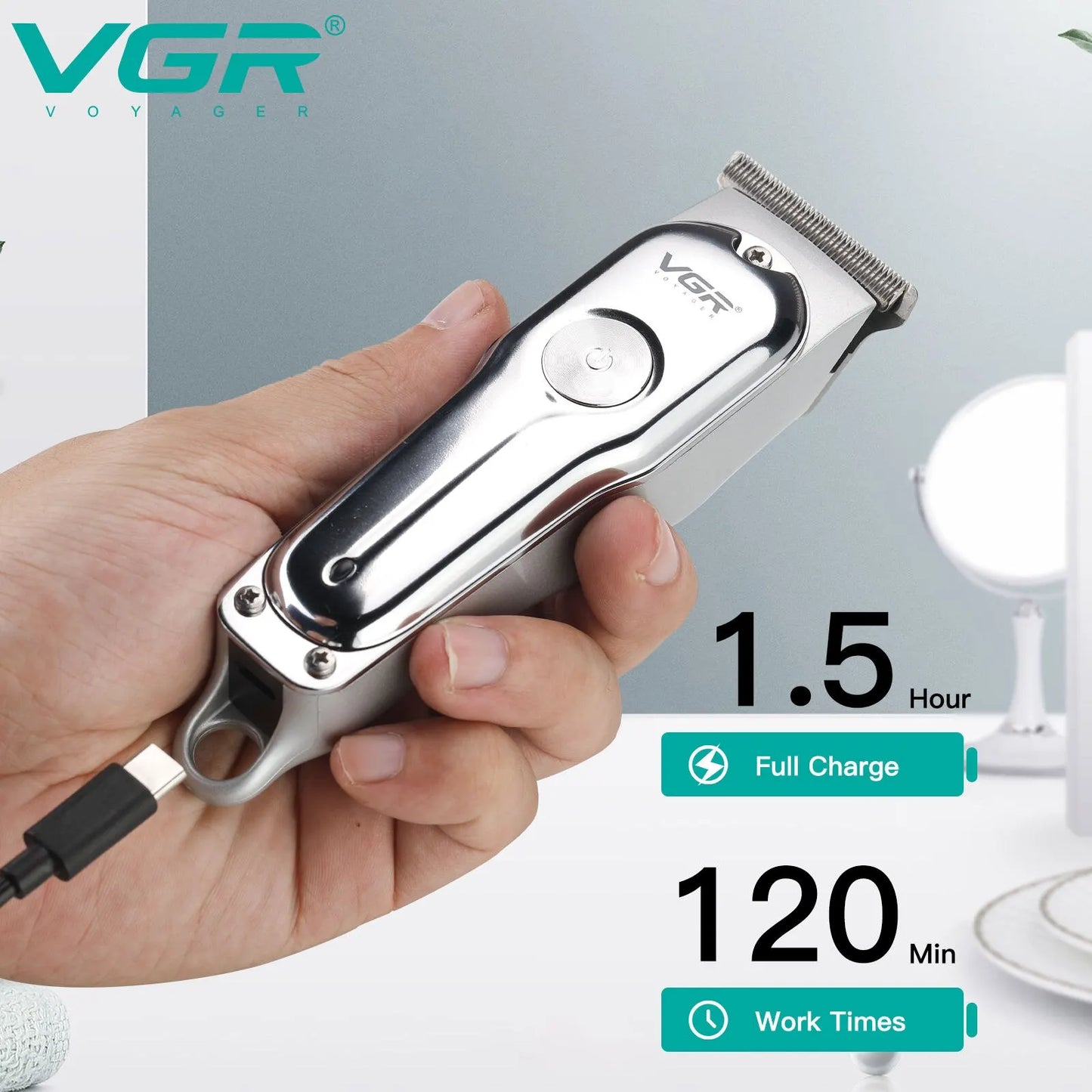 VGR071 T-blade Cordless Rechargeable Hair Clippers