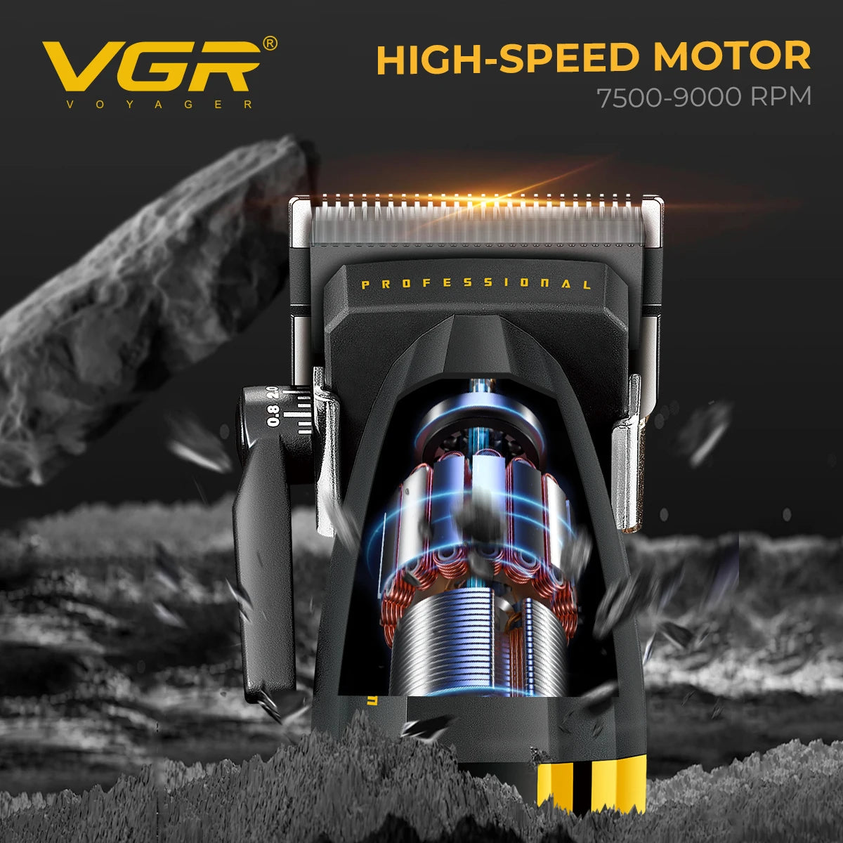 VGR 9000 RPM Cordless Adjustable Hair Trimmer