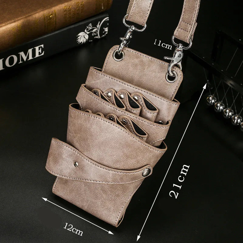 8 Pocket Khaki Hairdressing Holster Pouch Belt