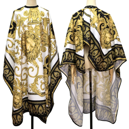 Waterproof Antistatic Cloth Retro Lion Pattern Salon Apron cape