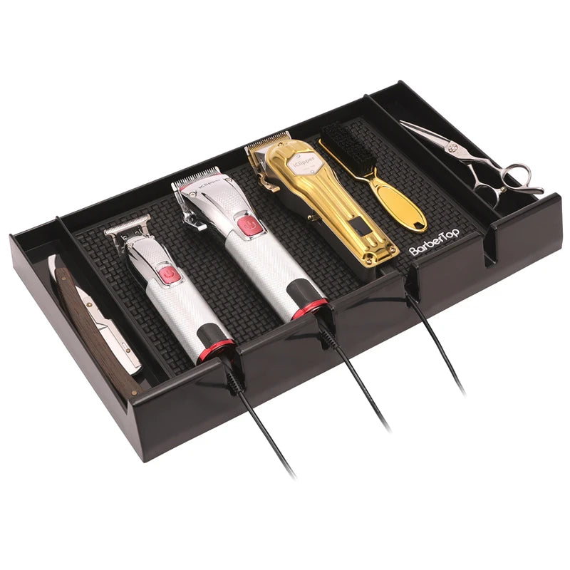 Black Anti Slip Barber Station Pad