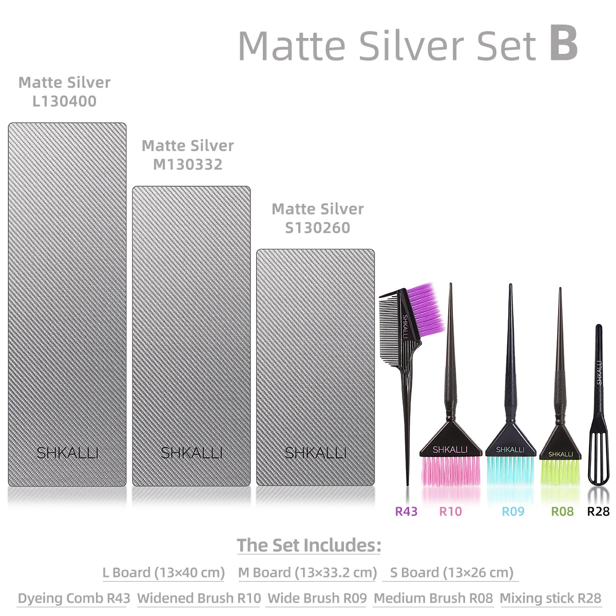 SHKALLI Carbon Fiber Balayage Board ,Brush and,Hair Dye Tool Kit