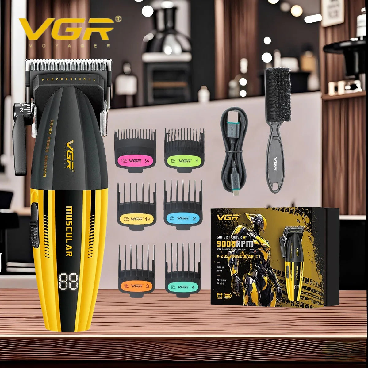 VGR 9000 RPM Cordless Adjustable Hair Trimmer