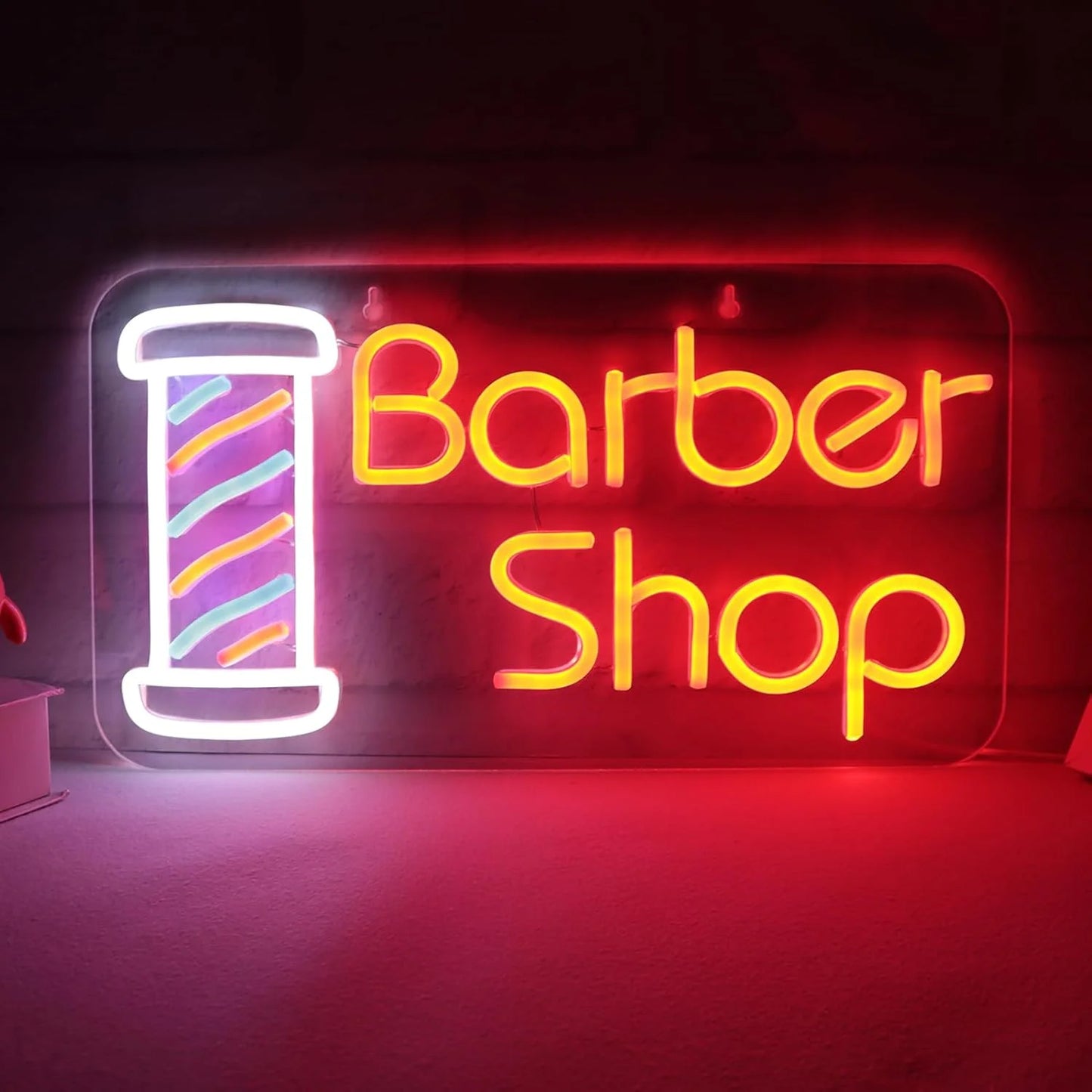Portable USB Adjustable Brightness BarberShop “Open” Neon Light Sign