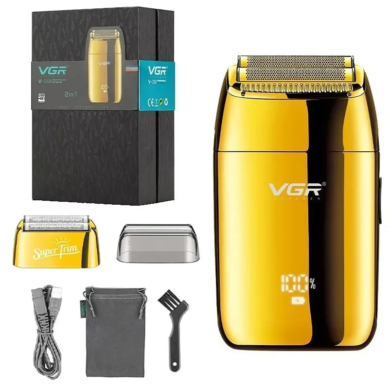 VGR V-399 Electric Reciprocating Beard Shaver Digital Display