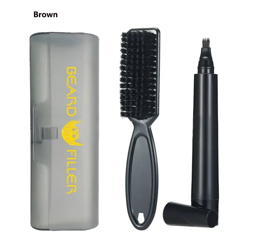 Waterproof Beard Pen/Pencil Eyebrow ,Mustache Repair Coloring Tool