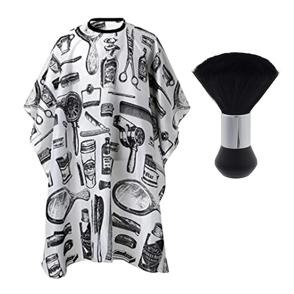 Waterproof Hairdressing Shawl Bib Paper Set Nylon Clothing Hair Isolating Hair Dye kit