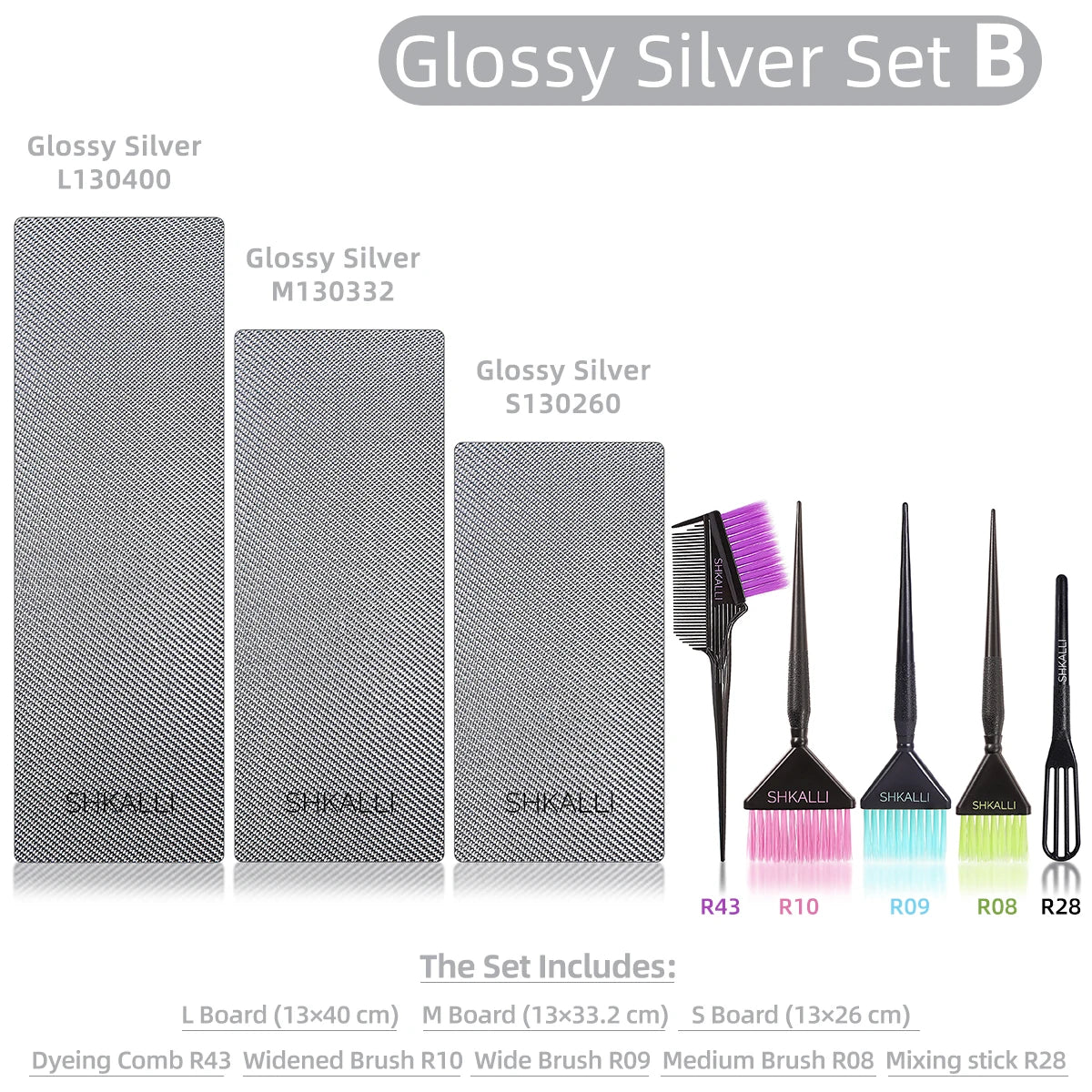 SHKALLI Carbon Fiber Balayage Board ,Brush and,Hair Dye Tool Kit