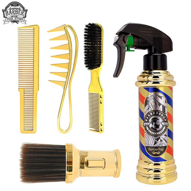 5pcs: Salon Set Barber Spray Bottles Comb ,Brush Tools