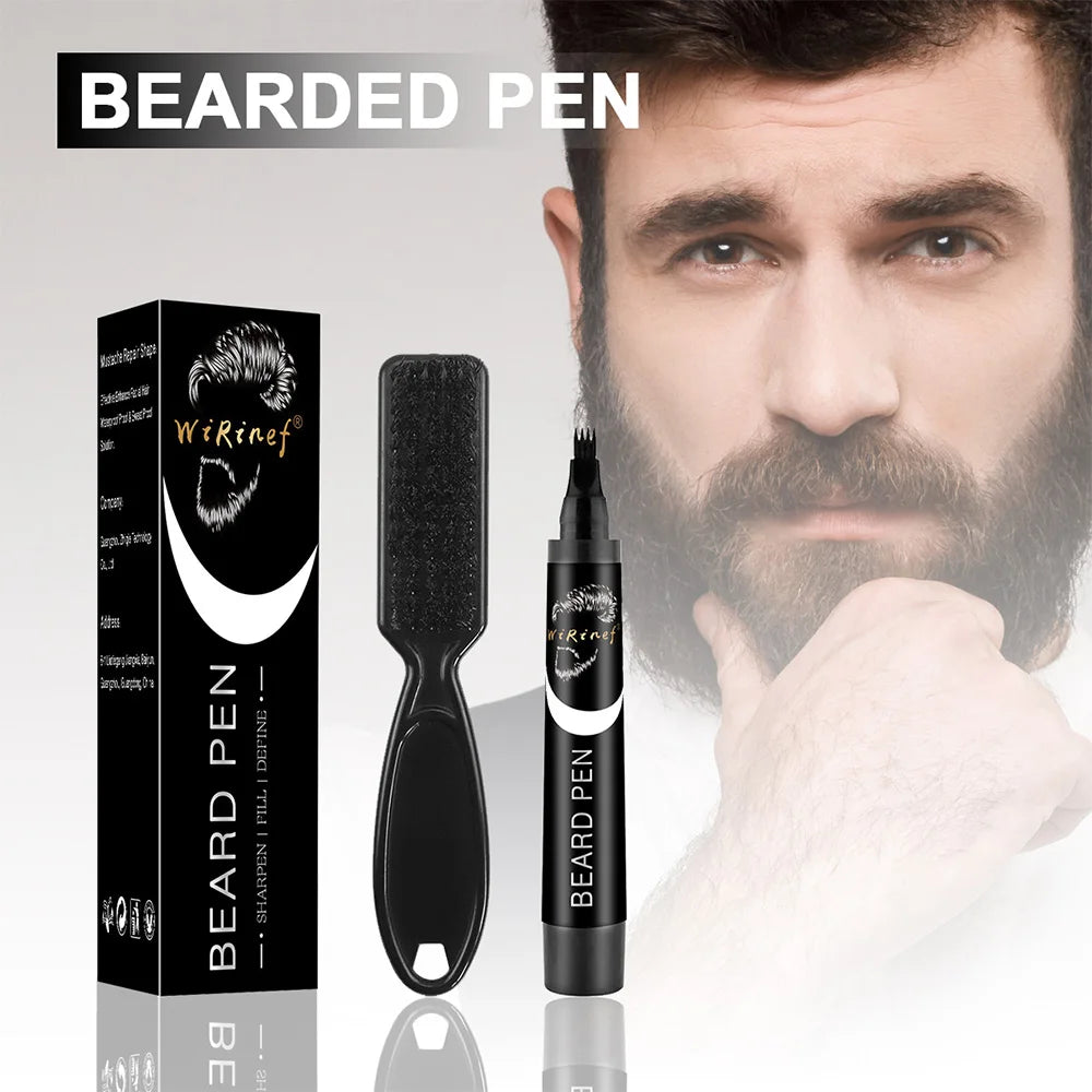 1Pcs: Beard Pen Filler ,Brush kit