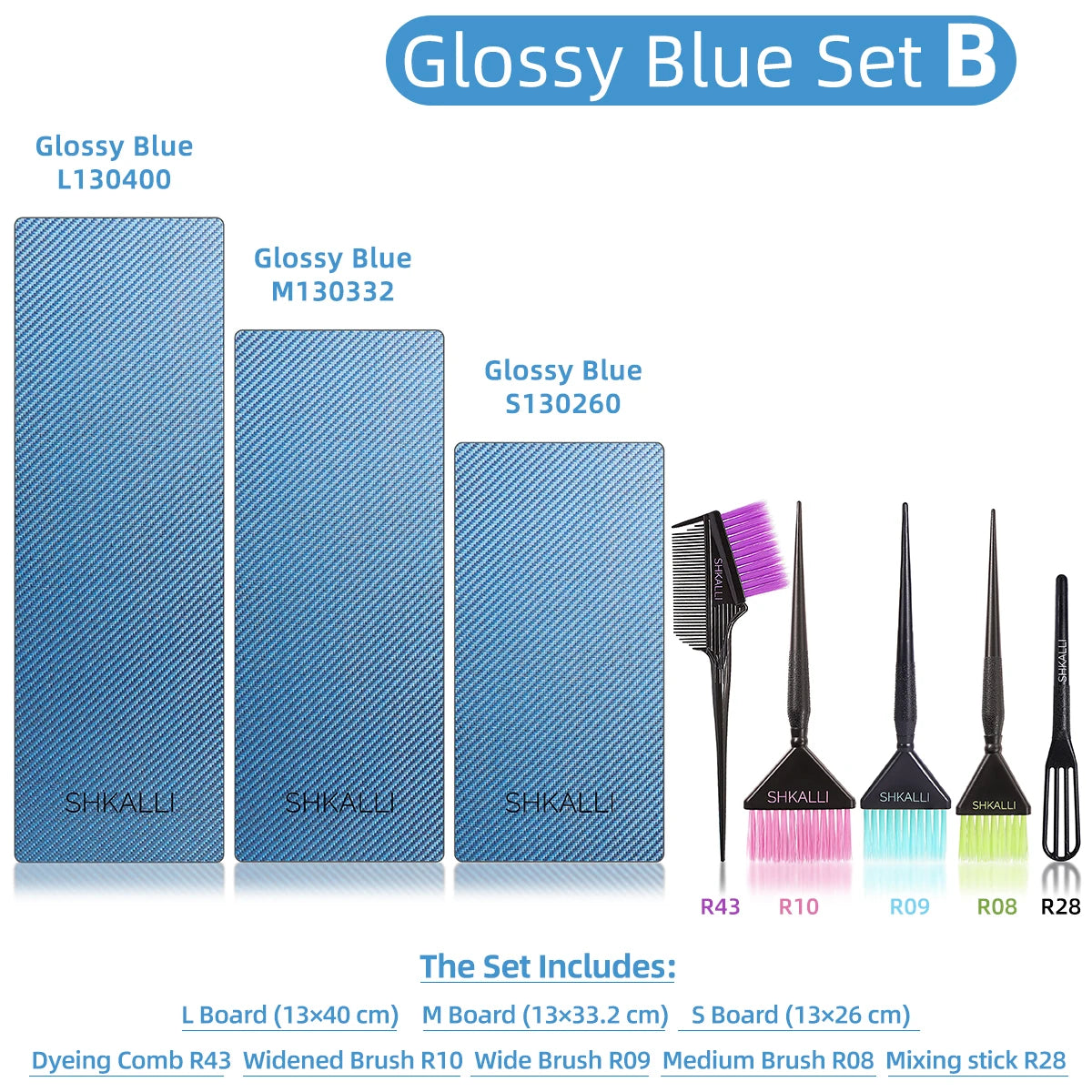SHKALLI Carbon Fiber Balayage Board ,Brush and,Hair Dye Tool Kit