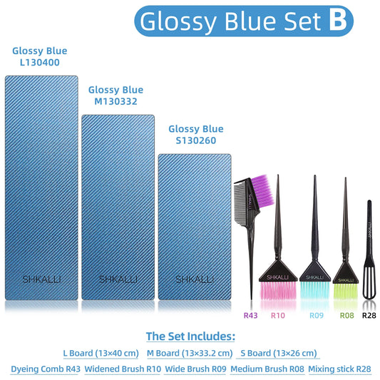 SHKALLI Carbon Fiber Balayage Board ,Brush and,Hair Dye Tool Kit