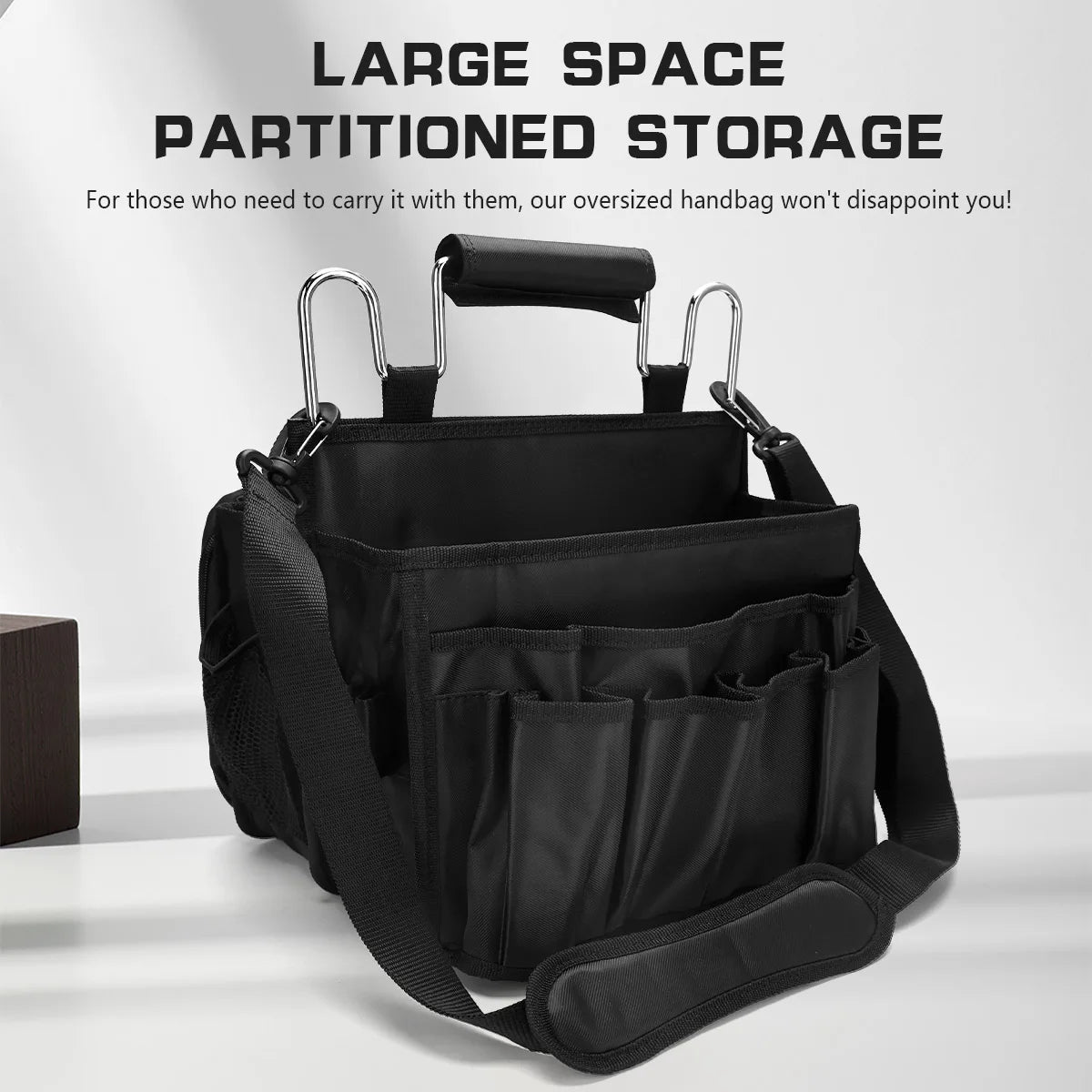 Nylon Multifunctional Black Cosmetic Storage Waist Bag