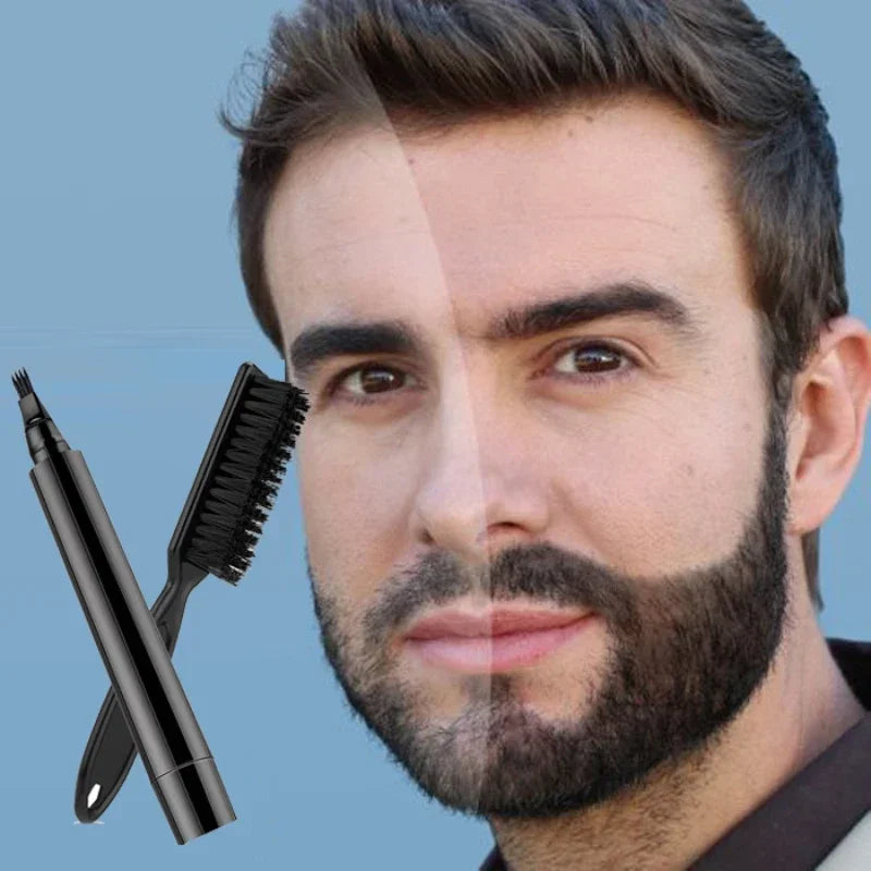 Waterproof Beard Pen/Pencil Eyebrow ,Mustache Repair Coloring Tool