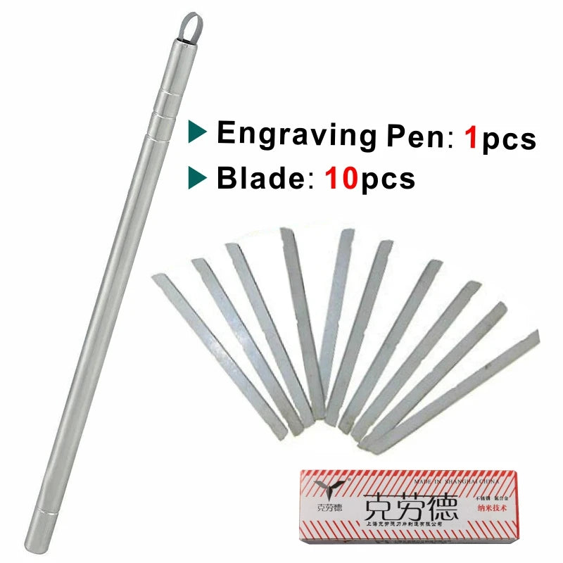 1Pen: 10 Blades Engraved Hair Trimmers