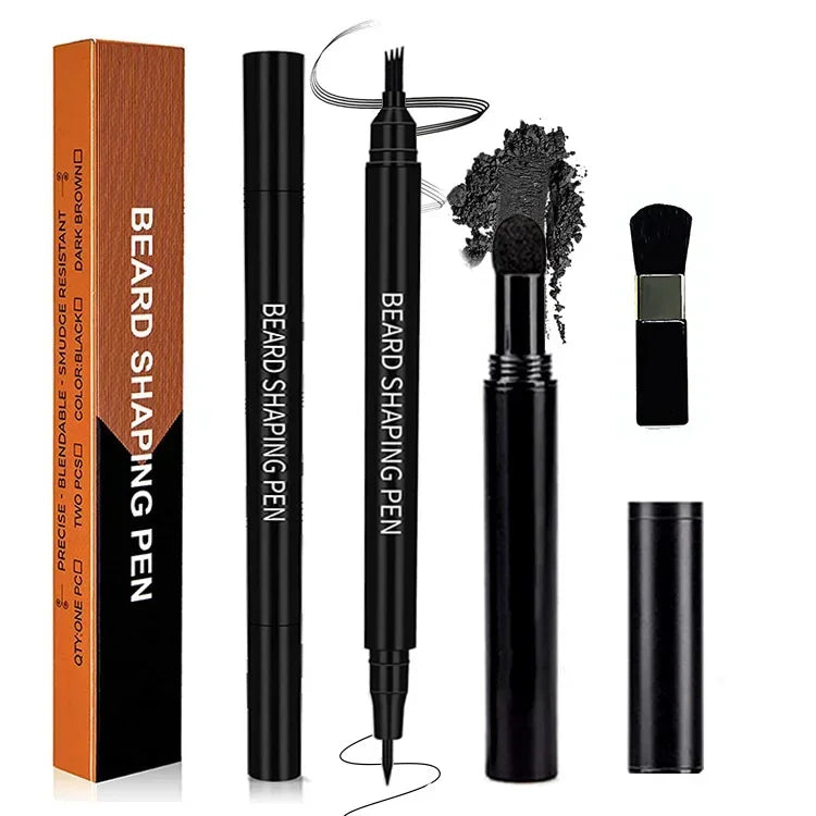 Waterproof Beard Pen/Pencil Eyebrow ,Mustache Repair Coloring Tool