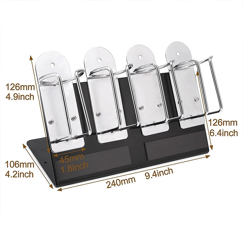 Barbershop Hair Clipper Station Display Rack Organizer